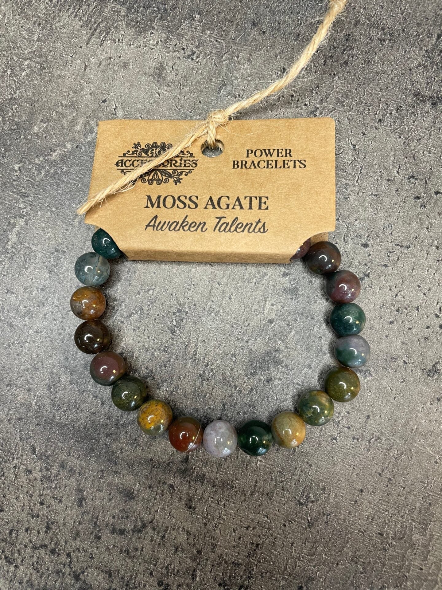 Moss agate - Awaken talents - Power bead bracelet
