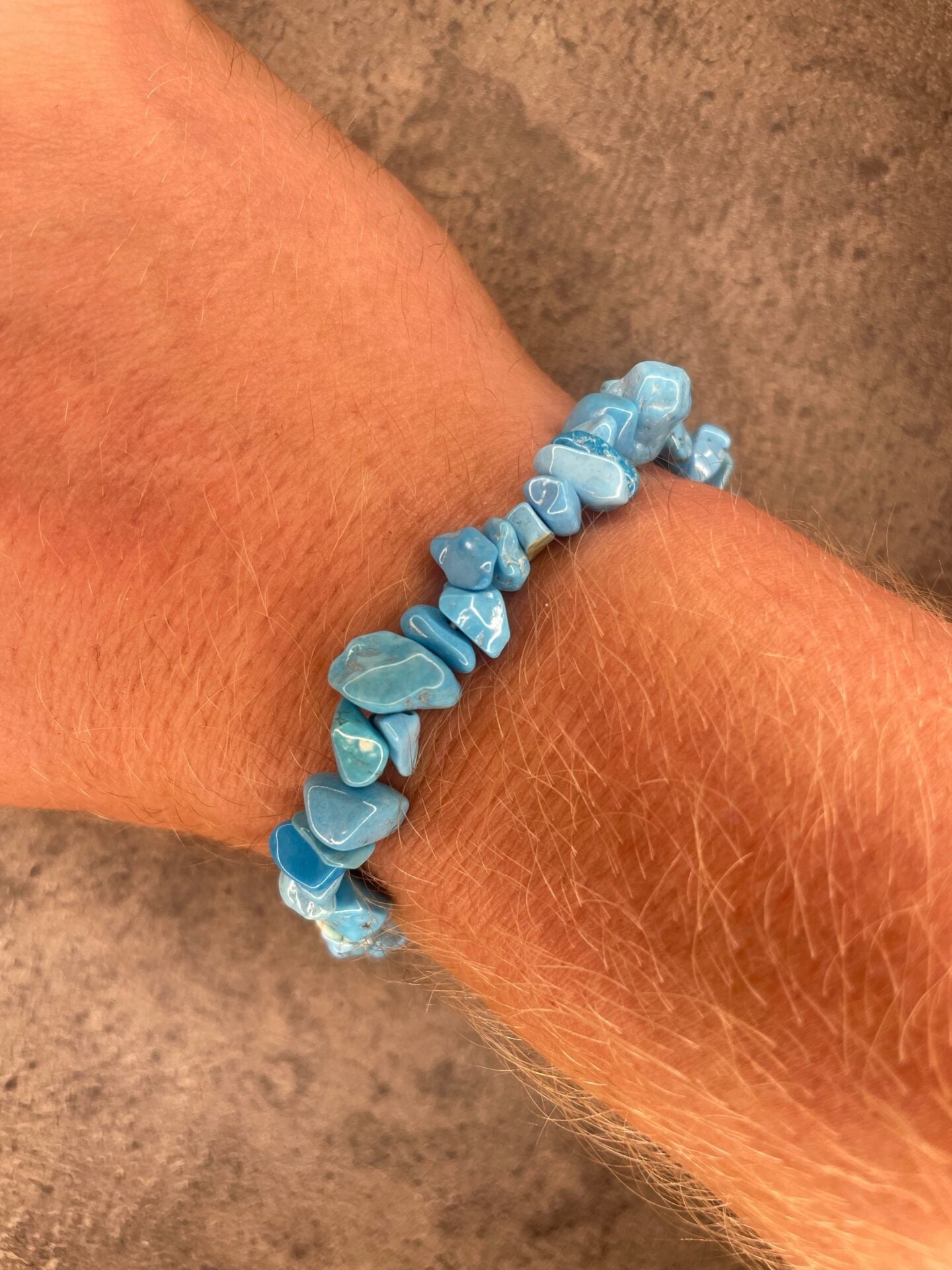 Chrysocolla howlite - Crystal chip bracelet