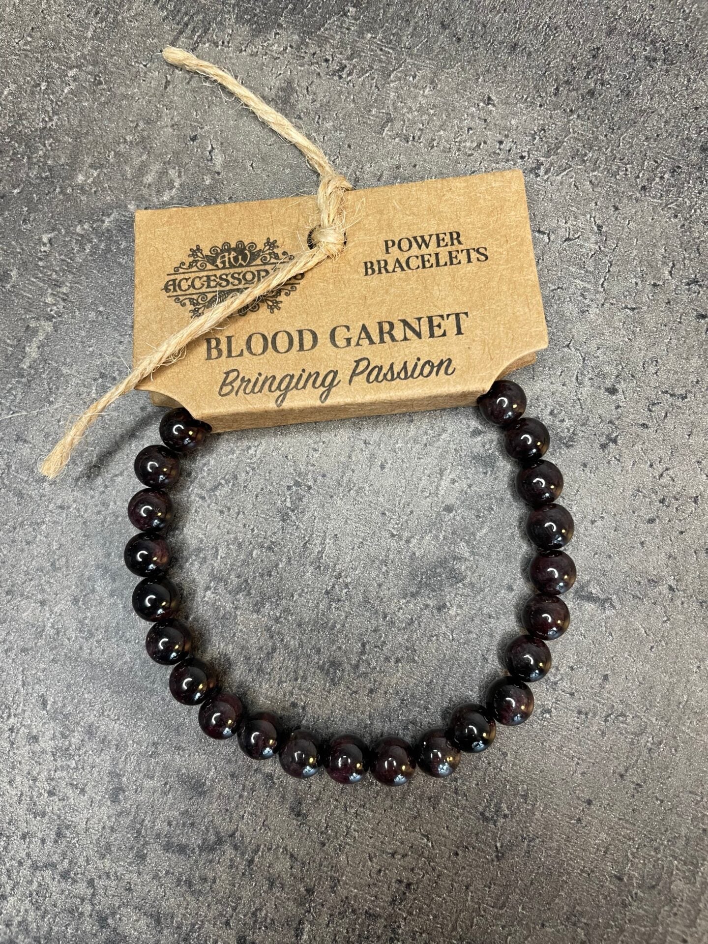 Blood garnet - Bringing passion - Power bead bracelet