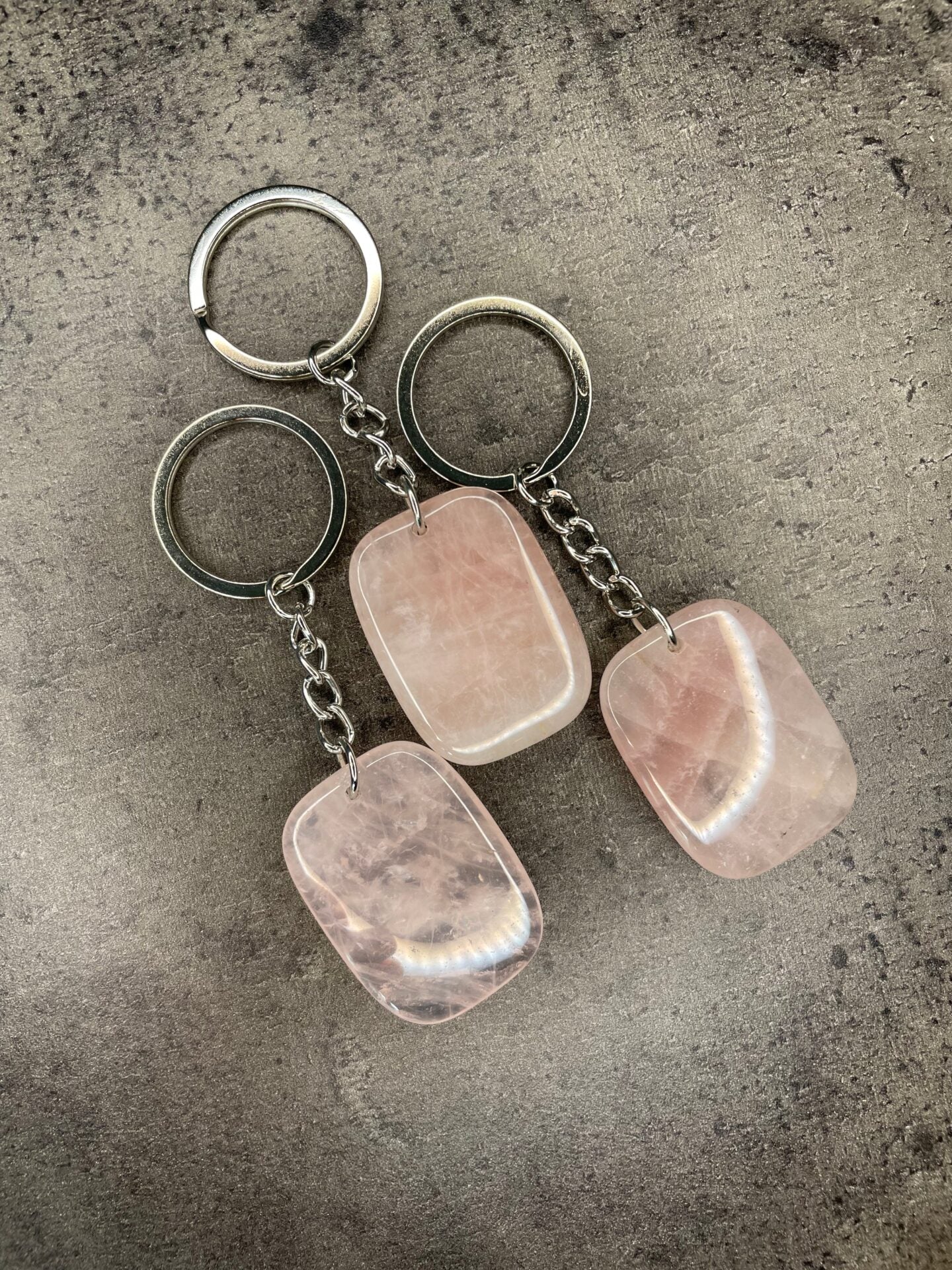 Rose quartz - Keyring - Smooth