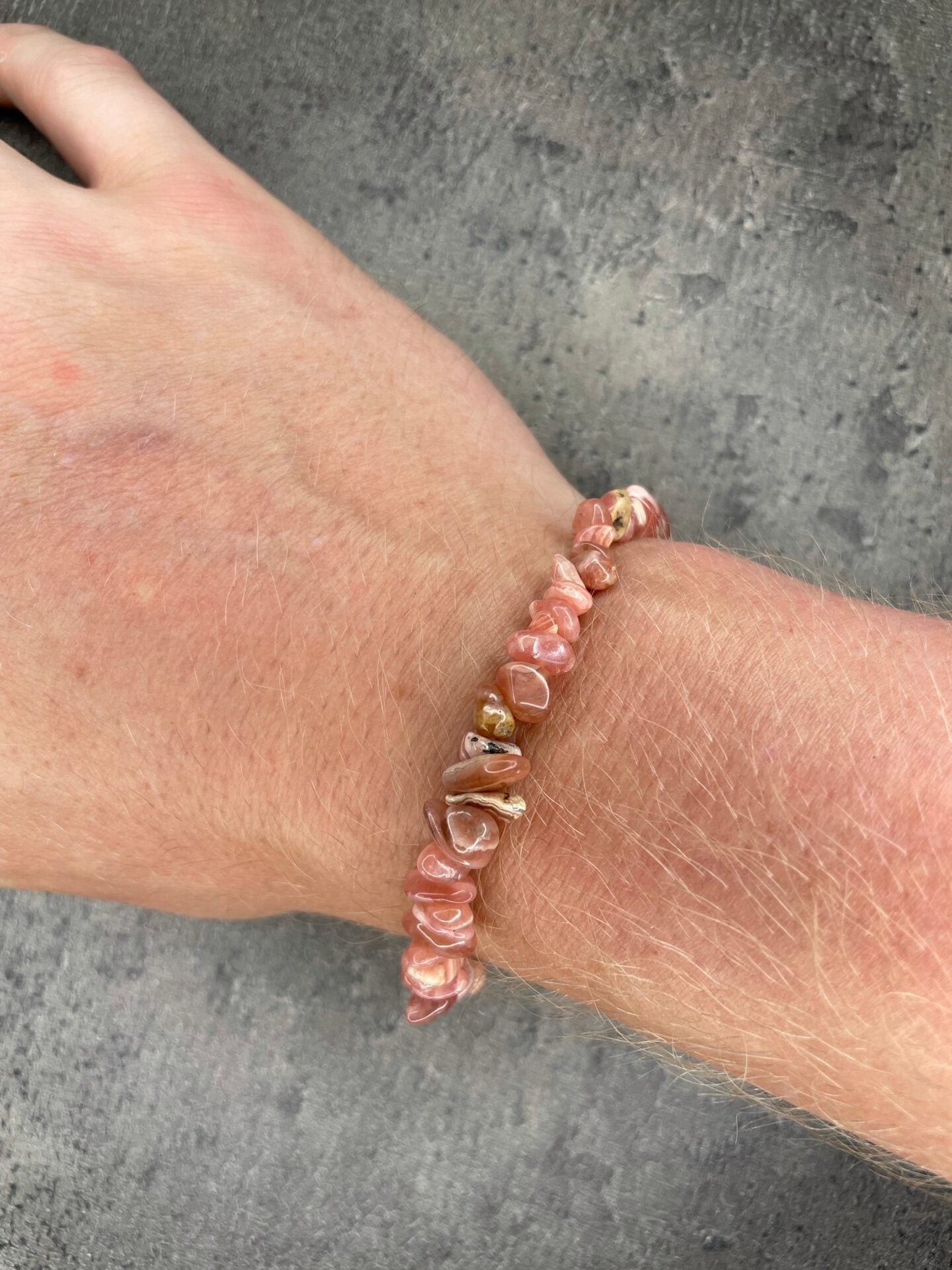 Rhodochrosite - Crystal chip bracelet