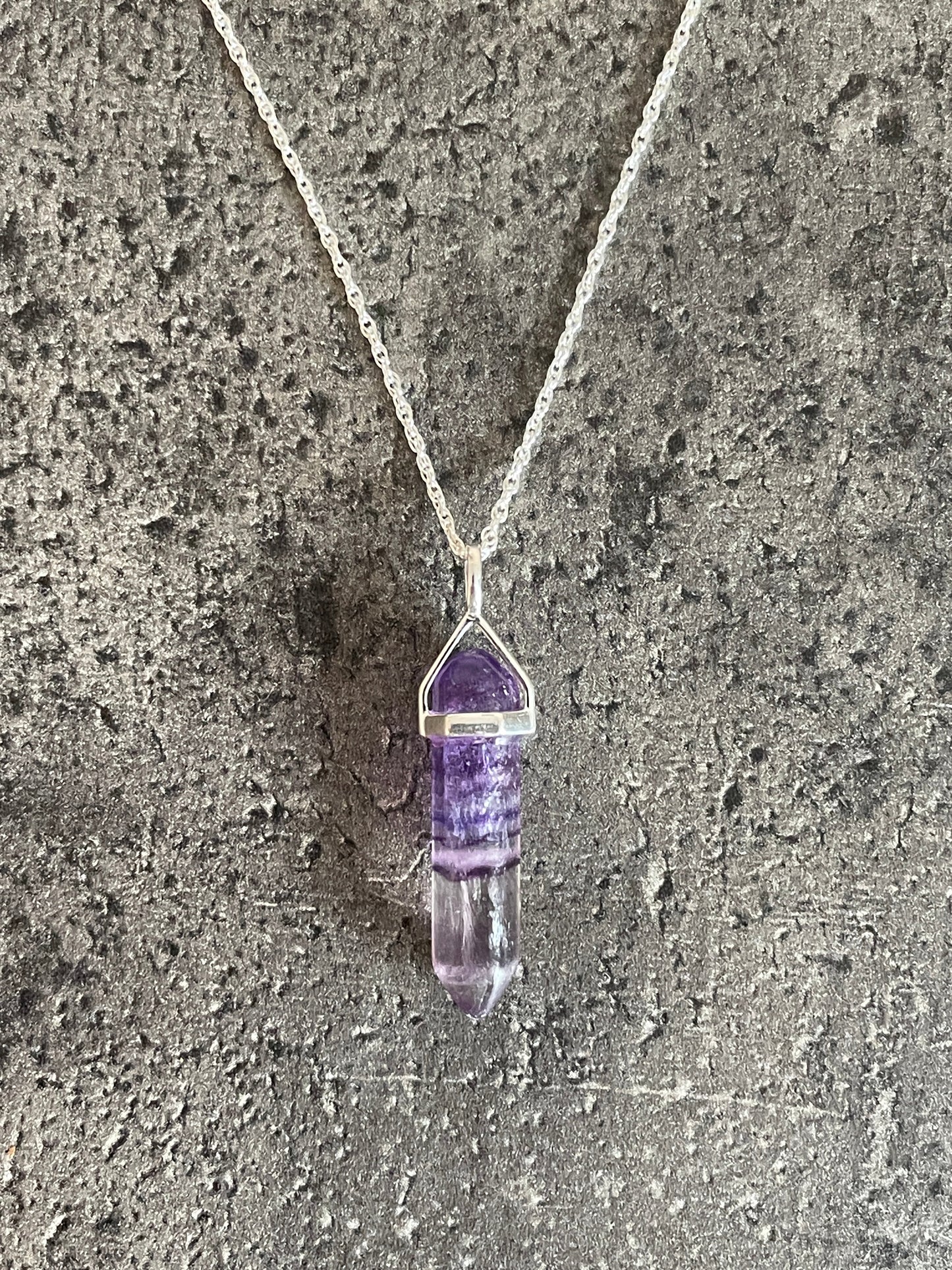 Creativity pendant - Fluorite (sterling silver)