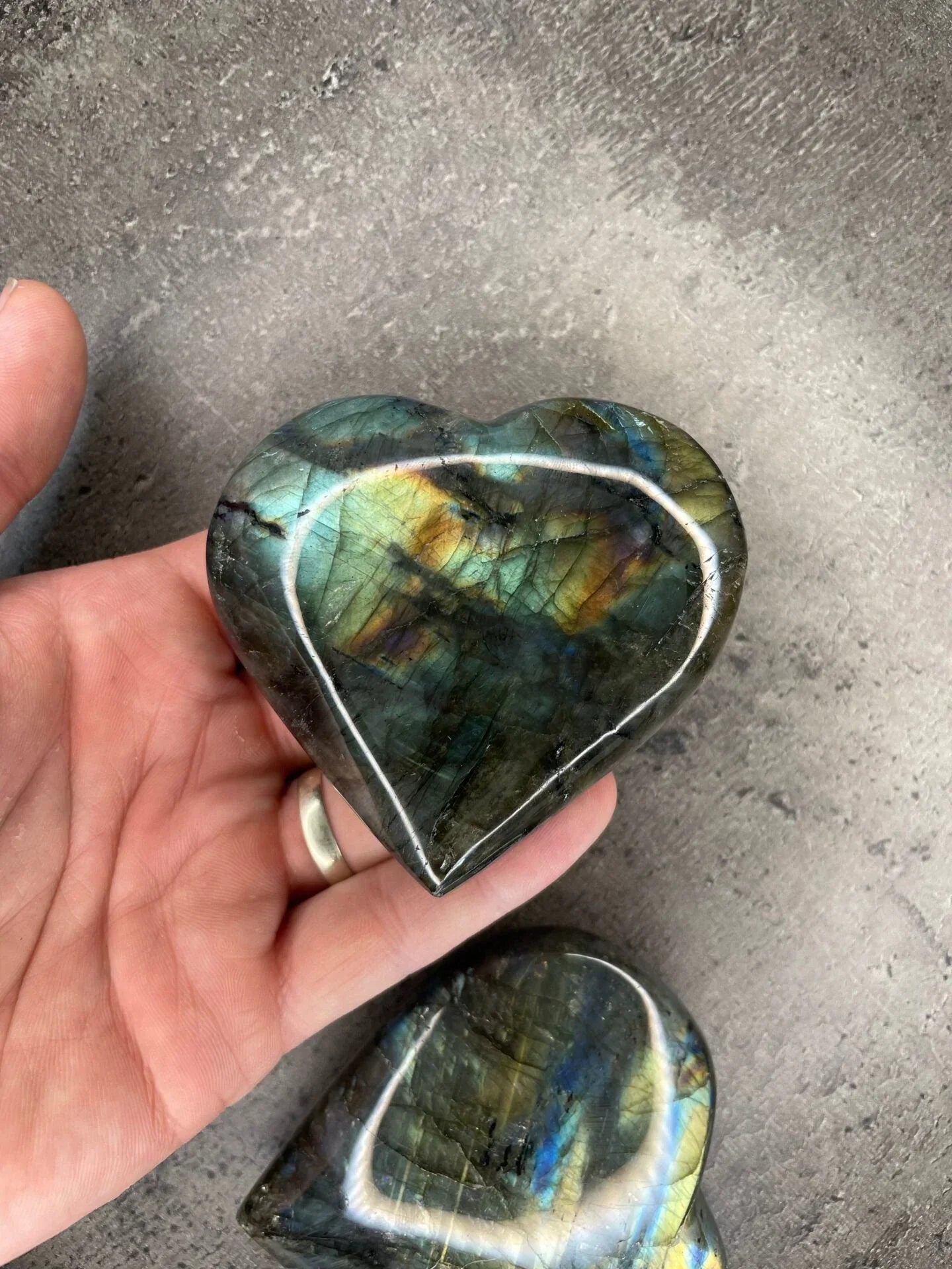 Labradorite - XL Heart