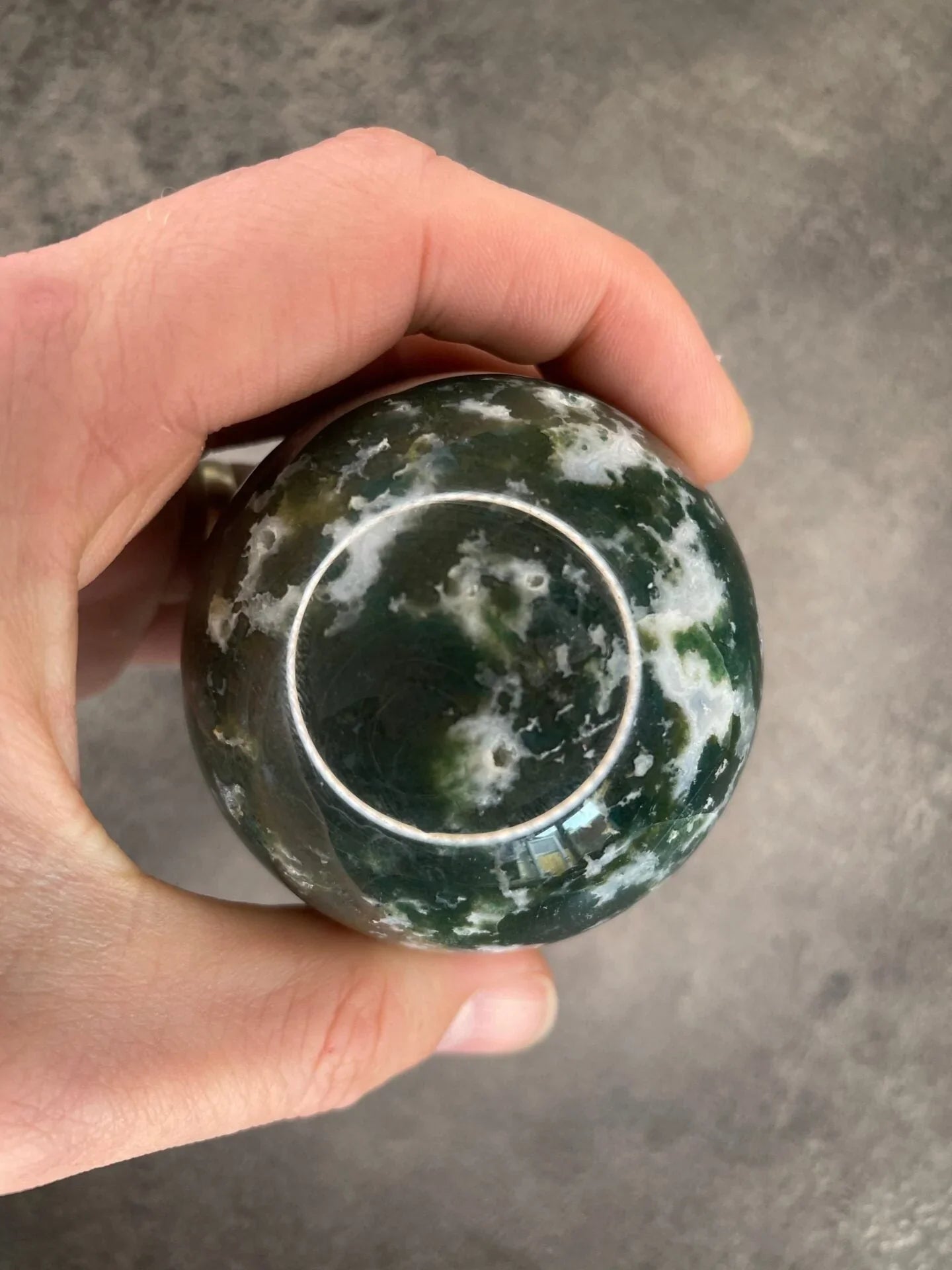 Moss agate - Large sphere