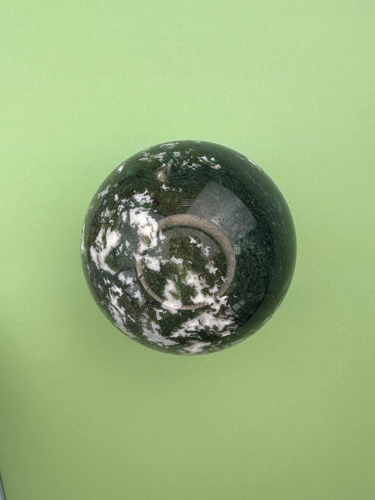 Moss agate - Large sphere