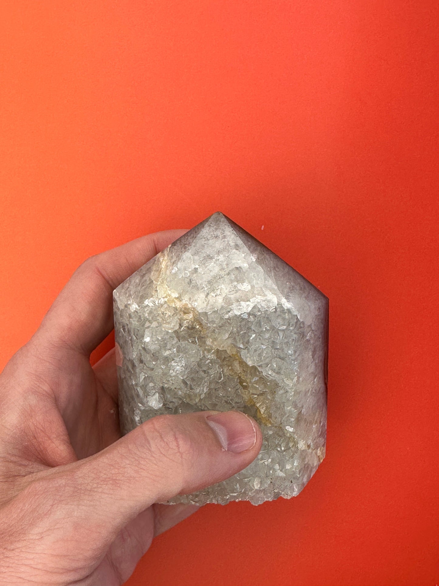 Agate - Druzy free standing point
