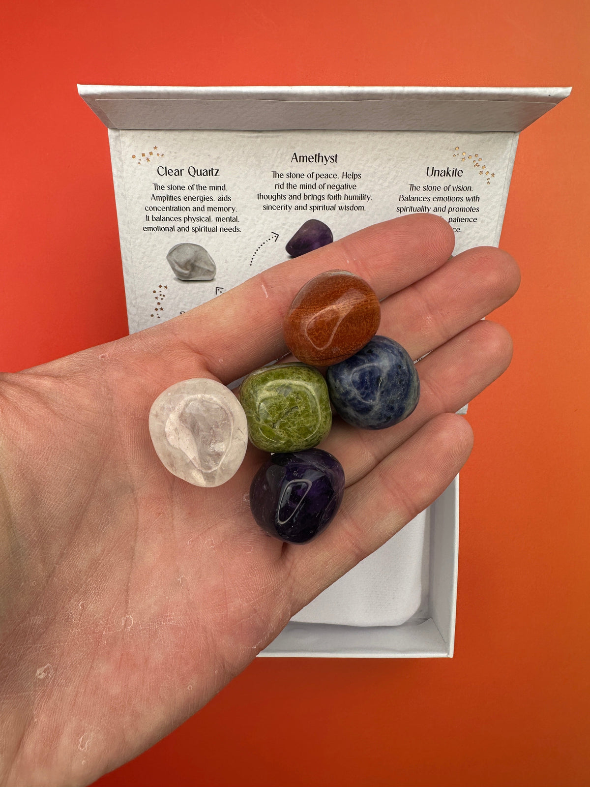 Virgo crystal tumblestone gift set - Bundle