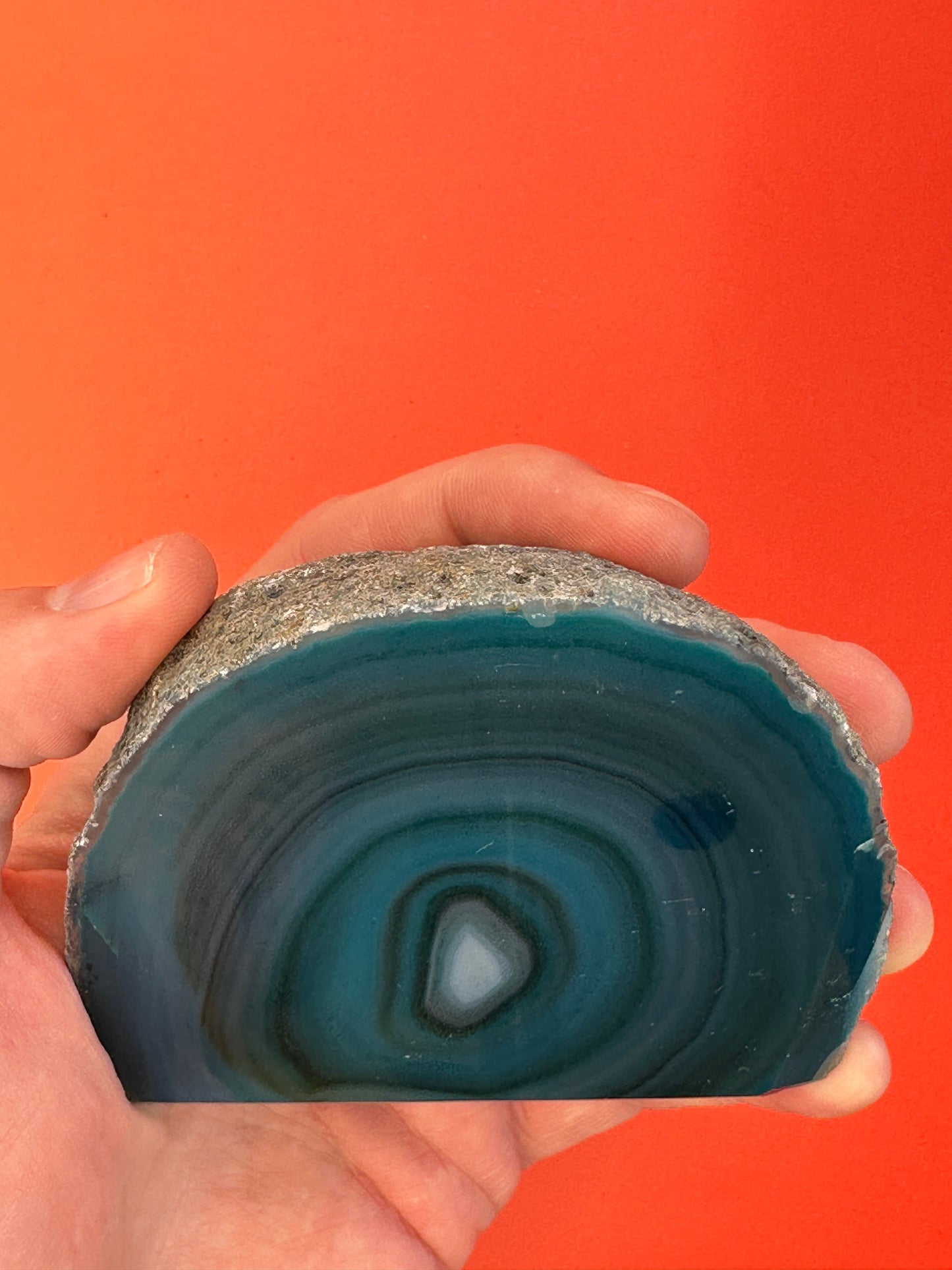 Blue Agate - Rough, polished slab