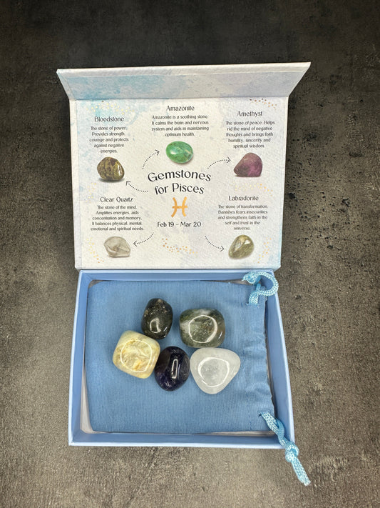 Pisces crystal tumblestone gift set - Bundle