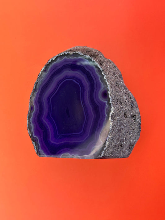 Purple Agate - Rough, polished slab
