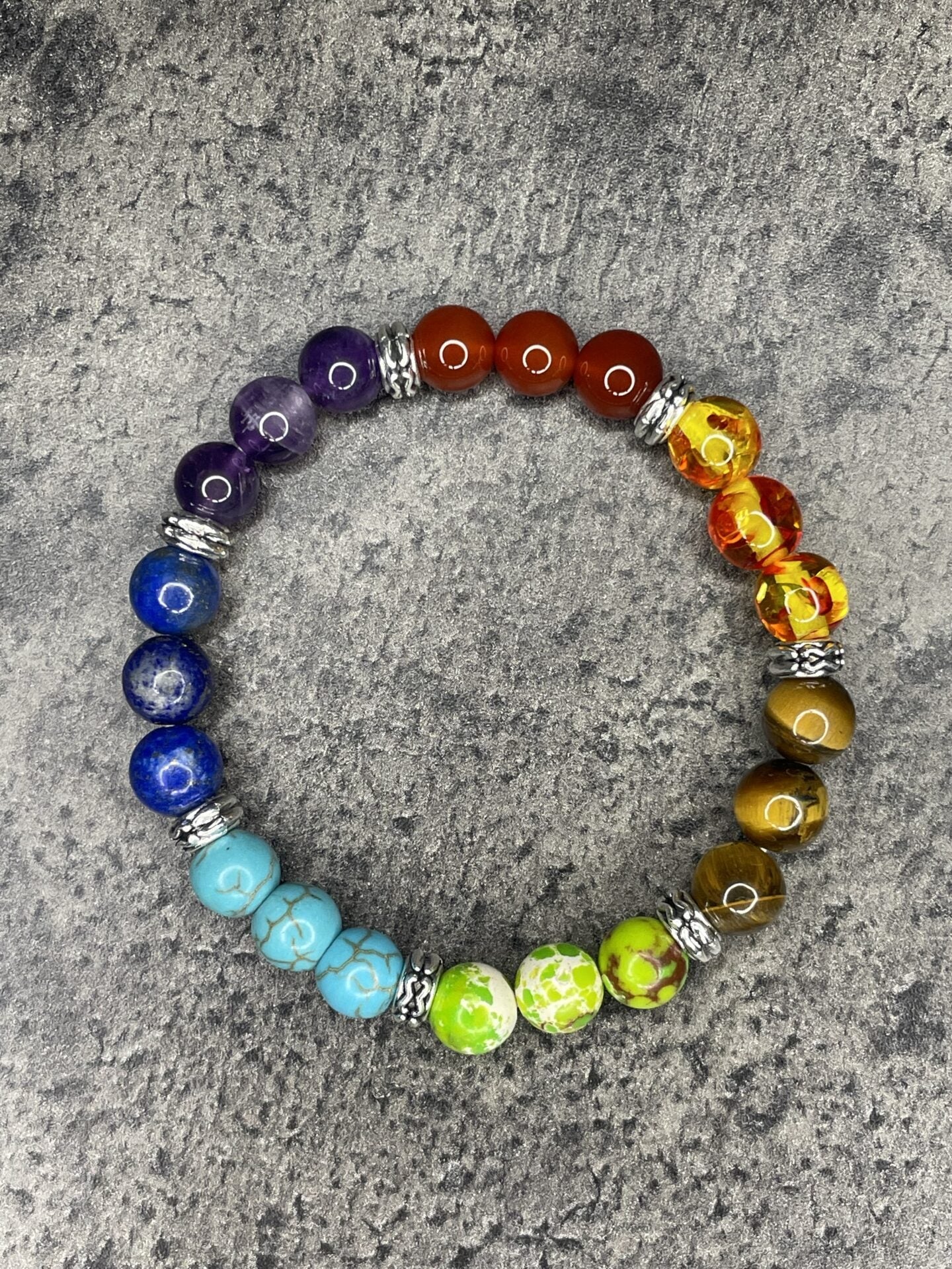 Chakra mixed bead bracelet