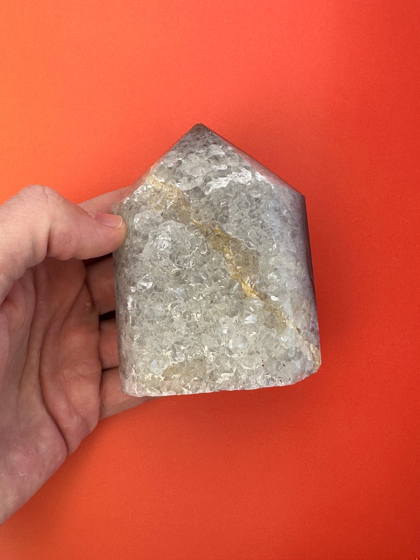 Agate - Druzy free standing point