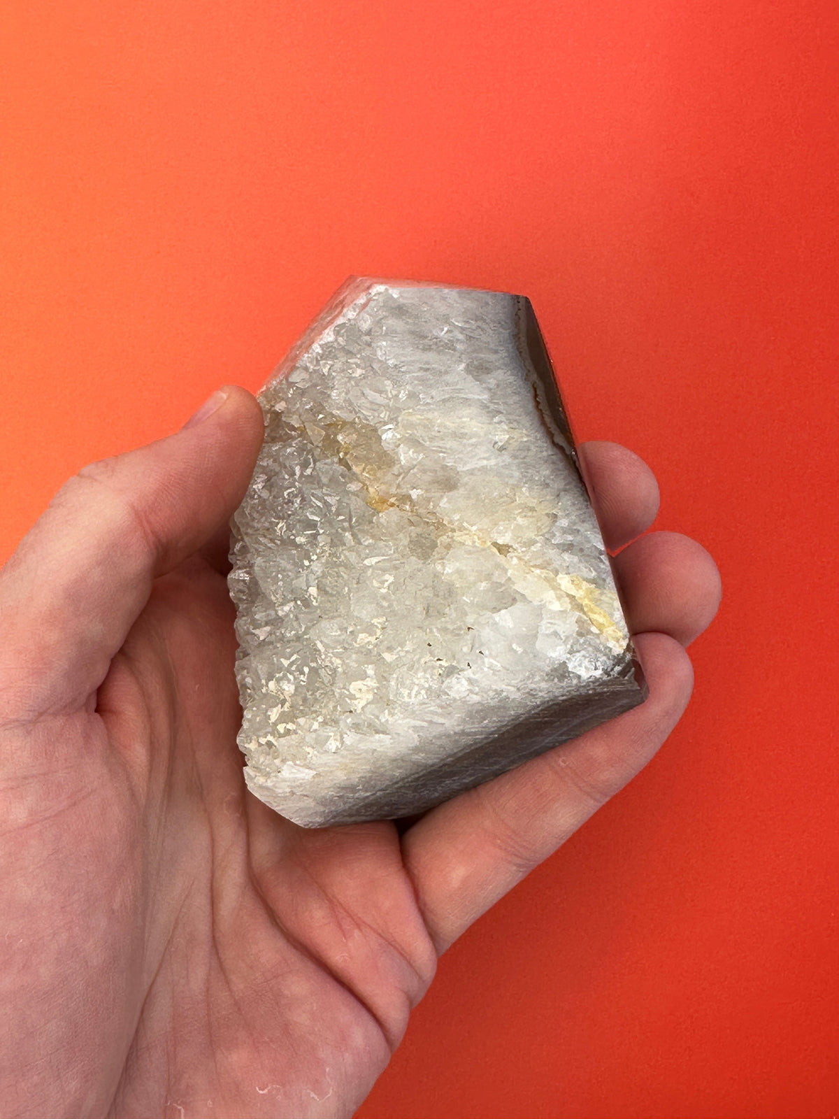 Agate - Druzy free standing point