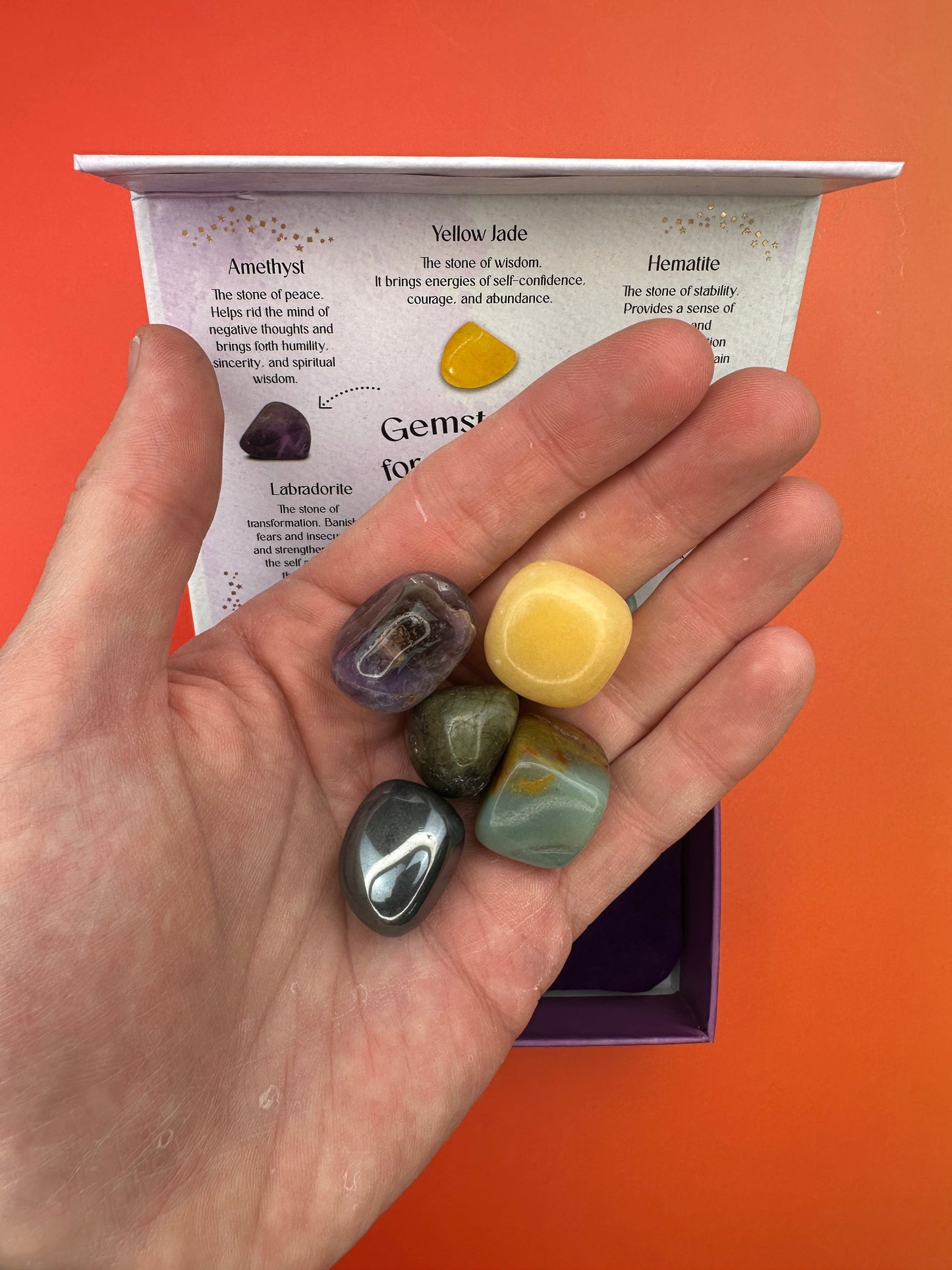 Aquarius crystal tumblestone gift set - Bundle
