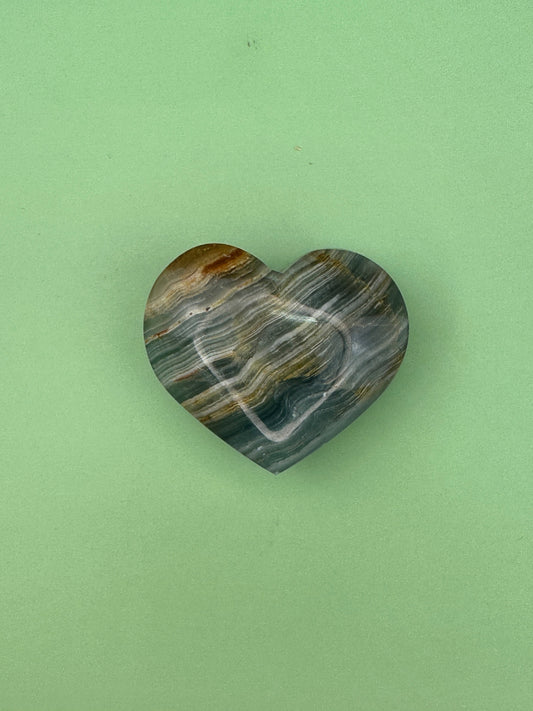 Caribbean calcite - Large heart
