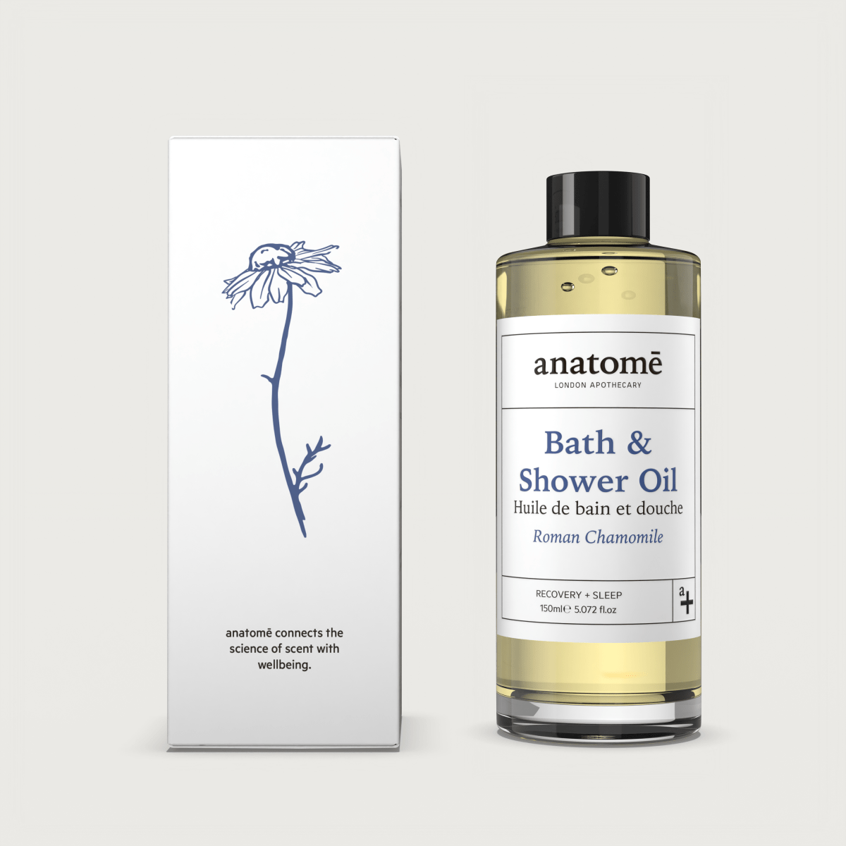 Calming Bath & Shower Oil with Roman Chamomile – Sleep & Stress Relief