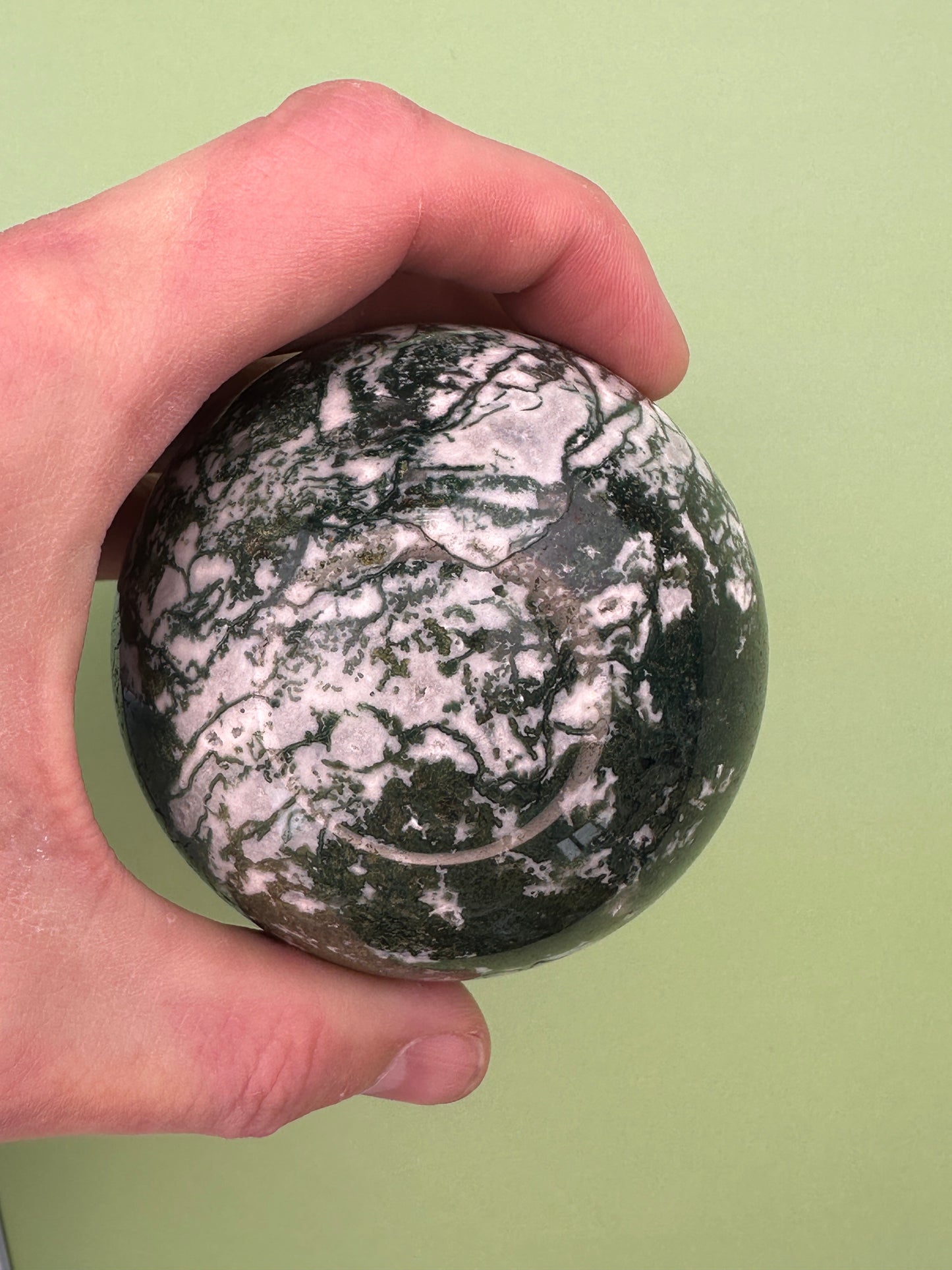 Moss agate - Large sphere