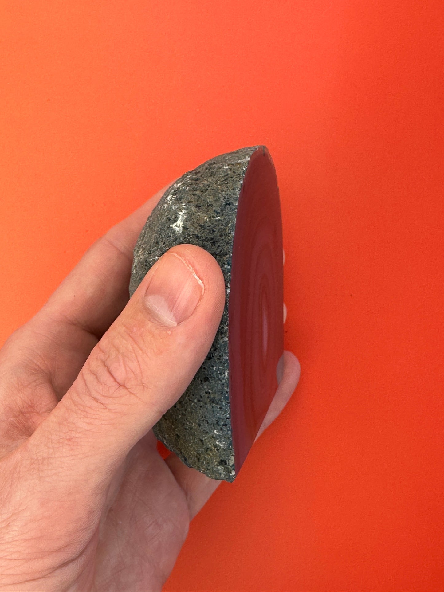 Blue Agate - Rough, polished slab