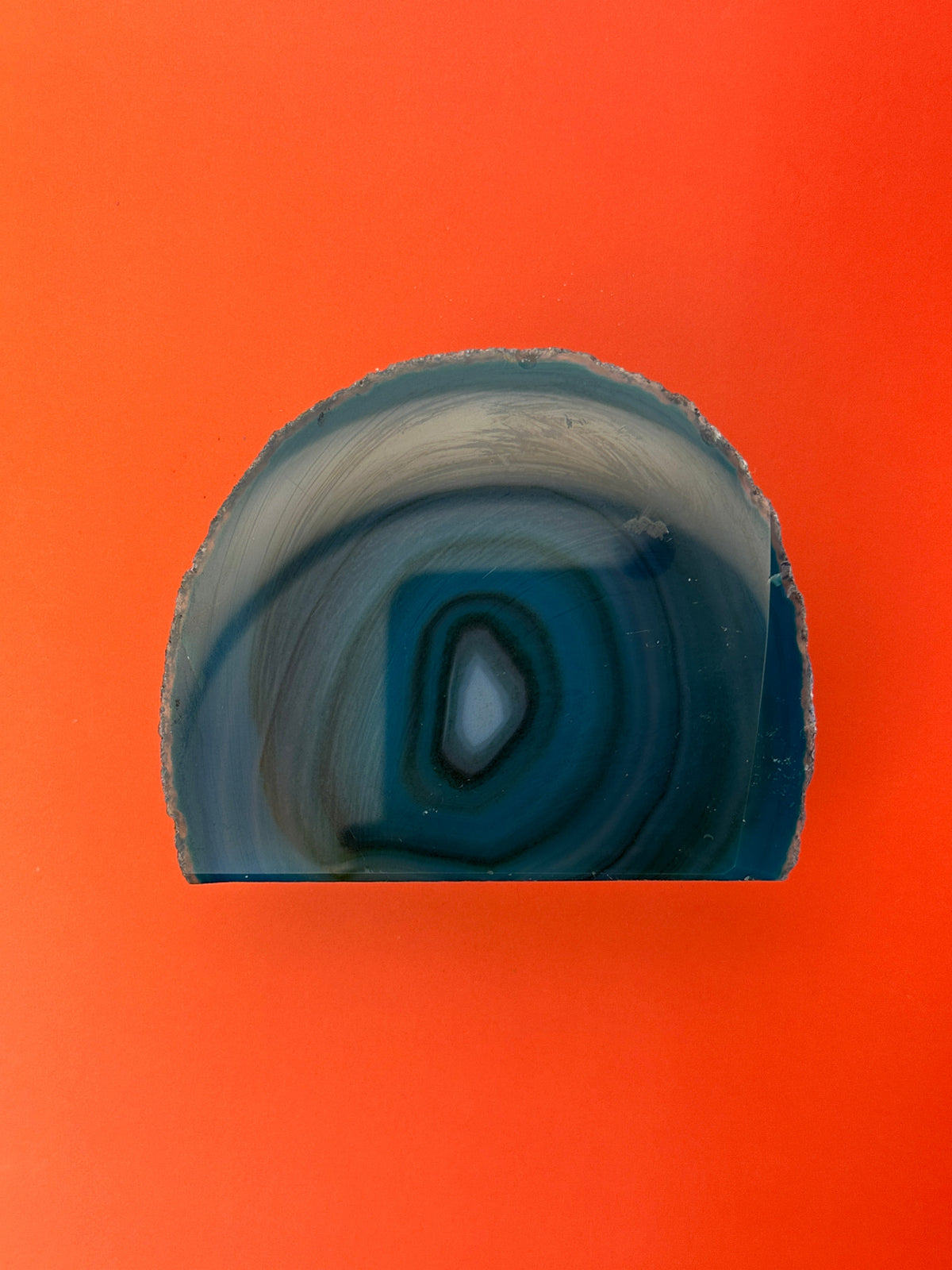 Blue Agate - Rough, polished slab