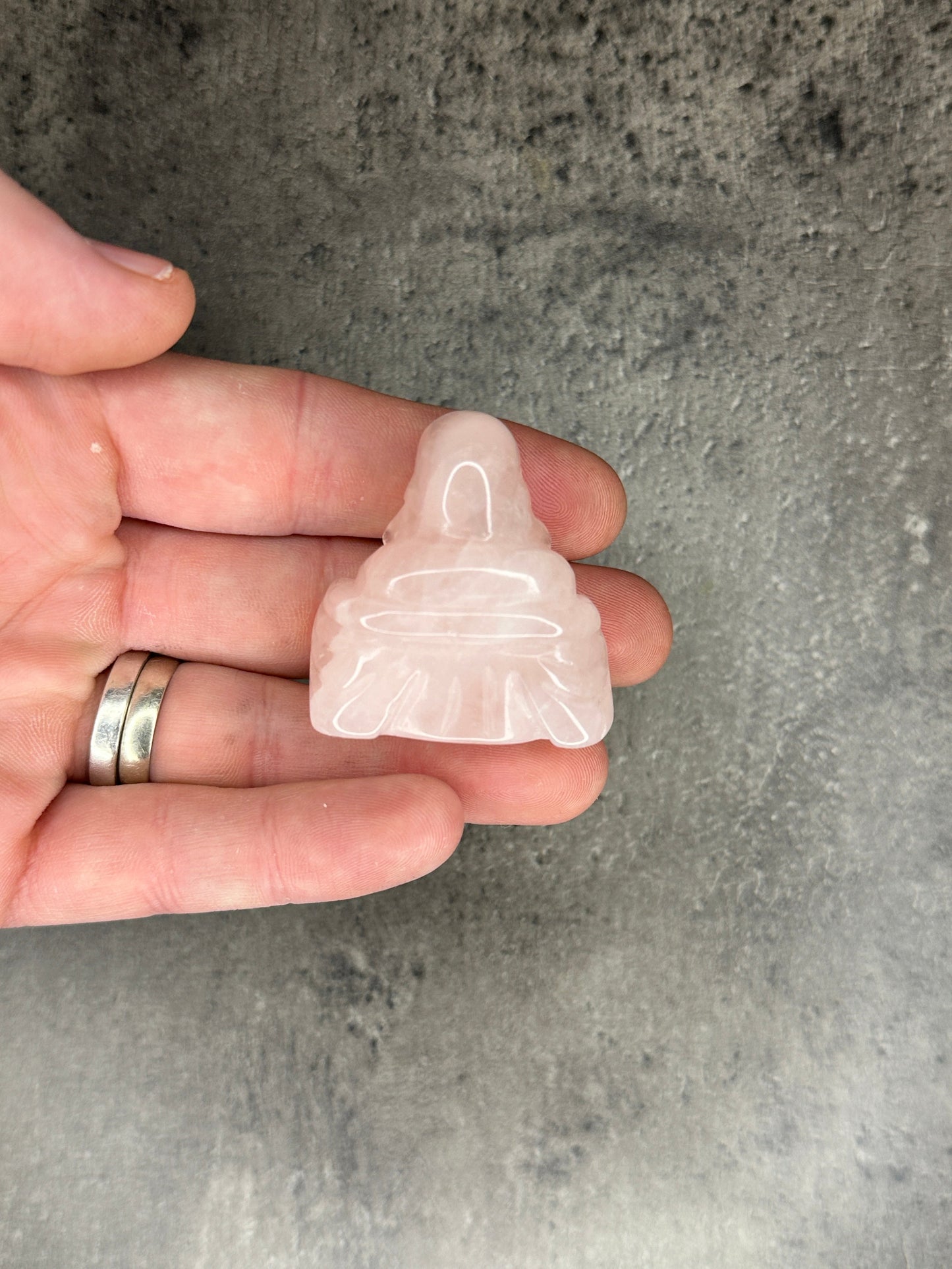 Rose quartz - Mini buddha