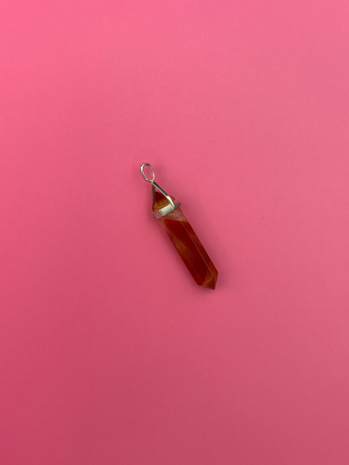 Take action pendant - Carnelian (sterling silver)