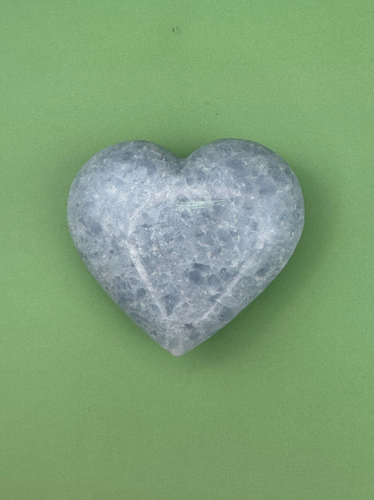 Blue calcite - XL heart