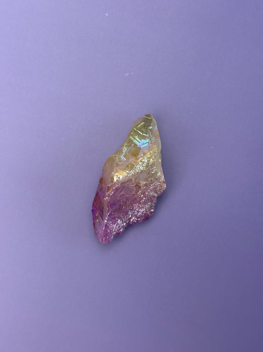 Yellow-Pink Aura Quartz - Rough Chunk