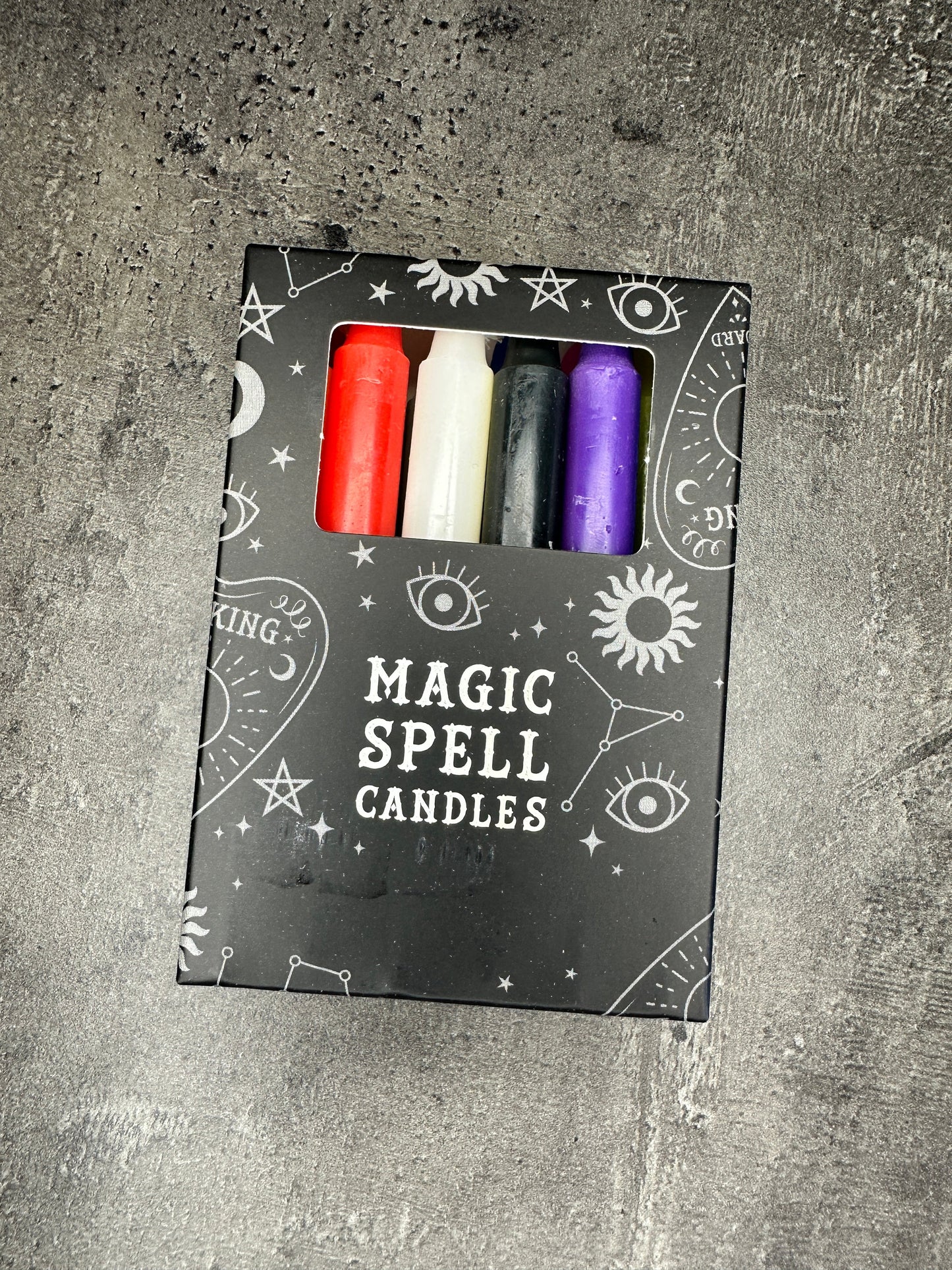 Pack of 12 mixed spell candles