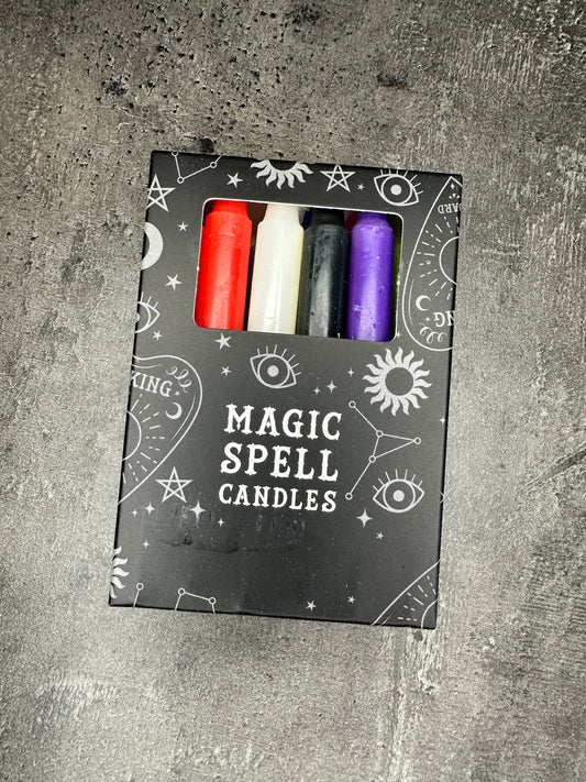 Pack of 12 mixed spell candles