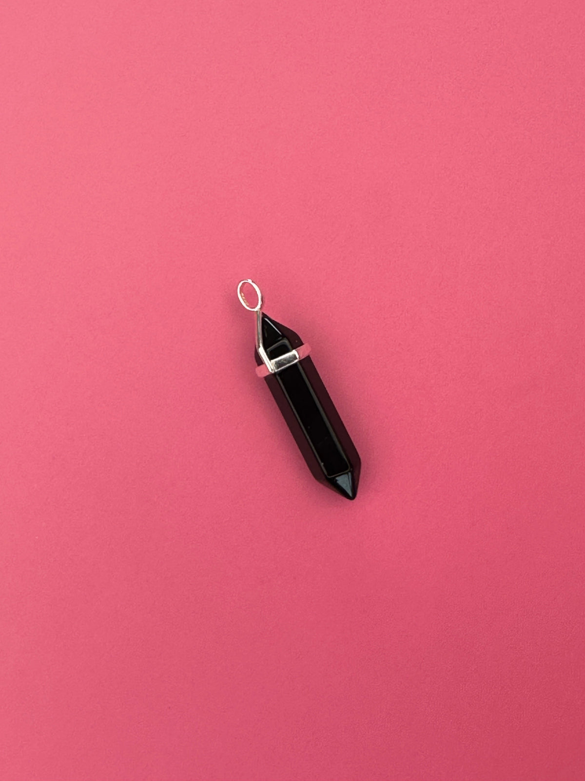 Protection pendant - Black obsidian (sterling silver)
