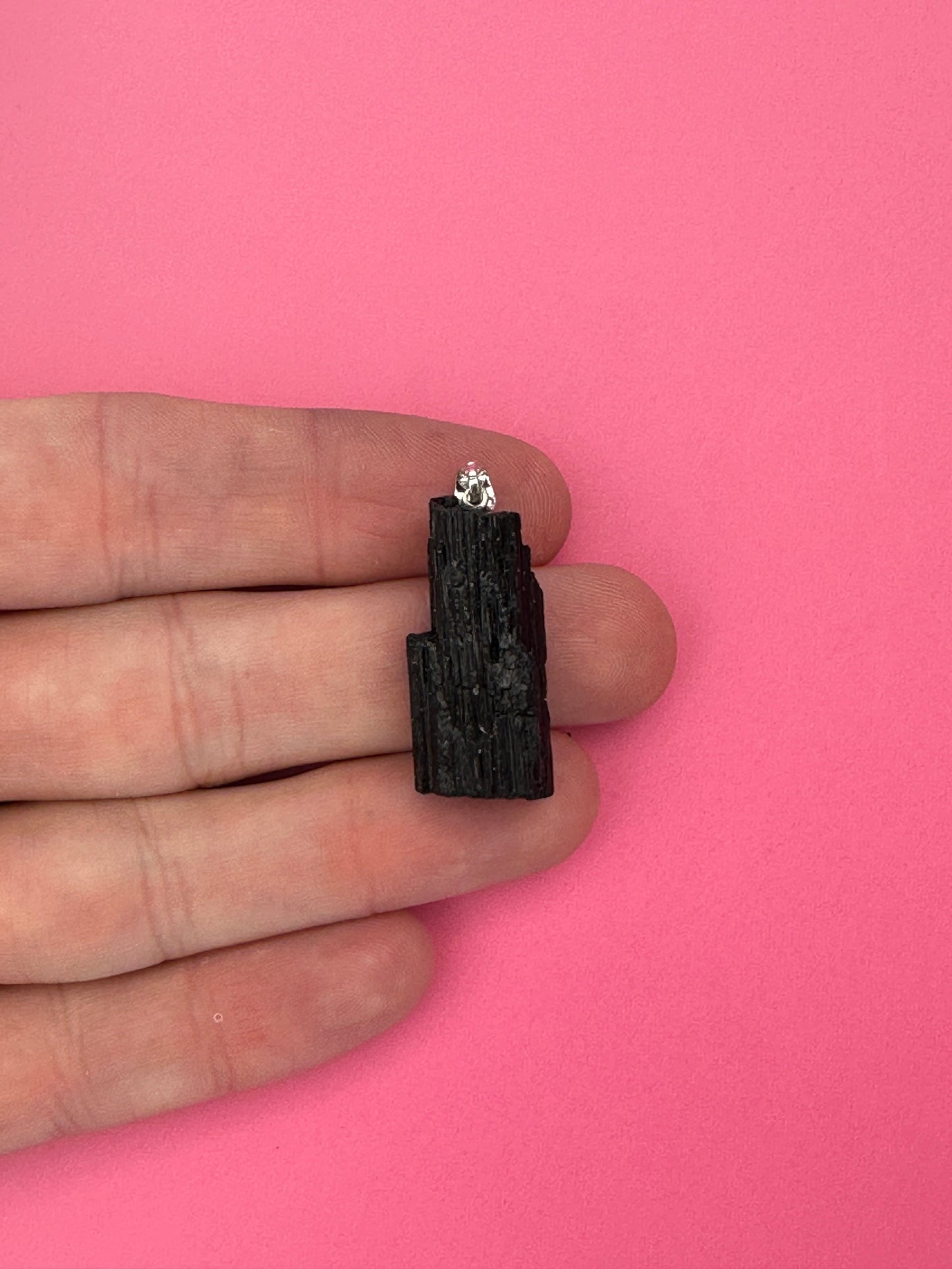 Black tourmaline - Rough necklace pendant