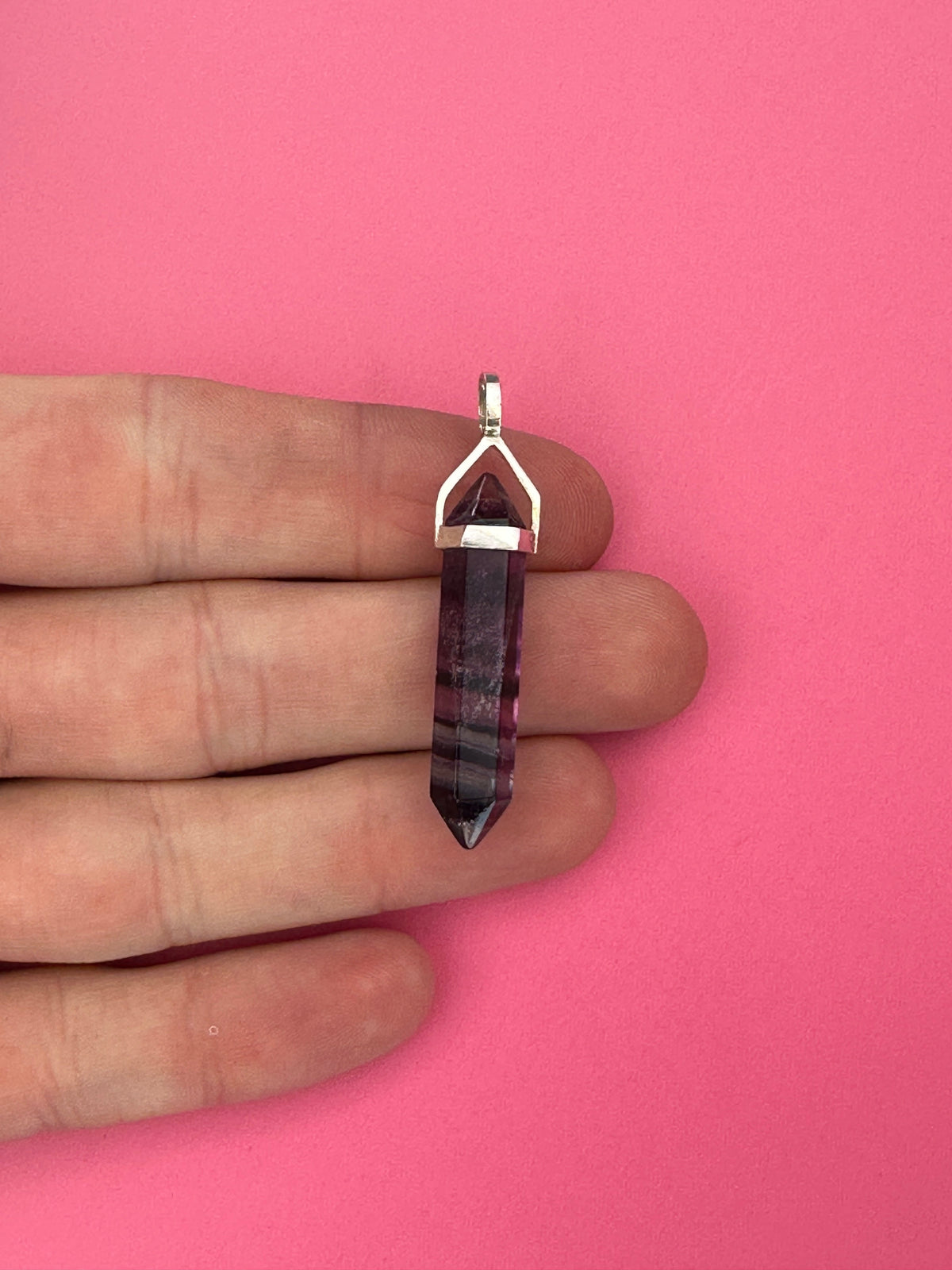 Creativity pendant - Fluorite (sterling silver)