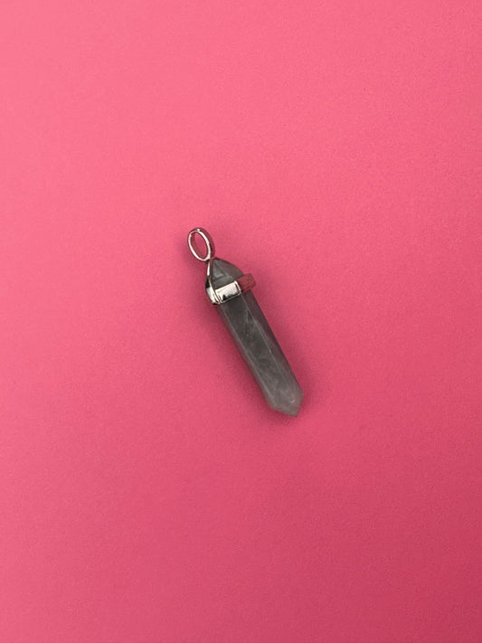 Purpose pendant - Lunar rose quartz