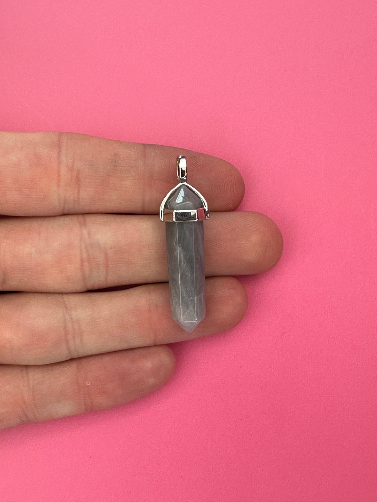 Purpose pendant - Lunar rose quartz