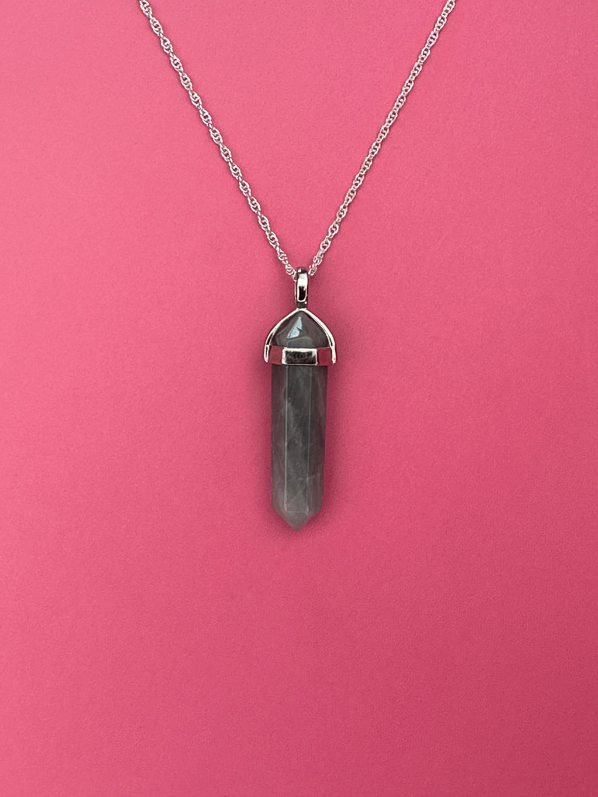 Purpose pendant - Lunar rose quartz