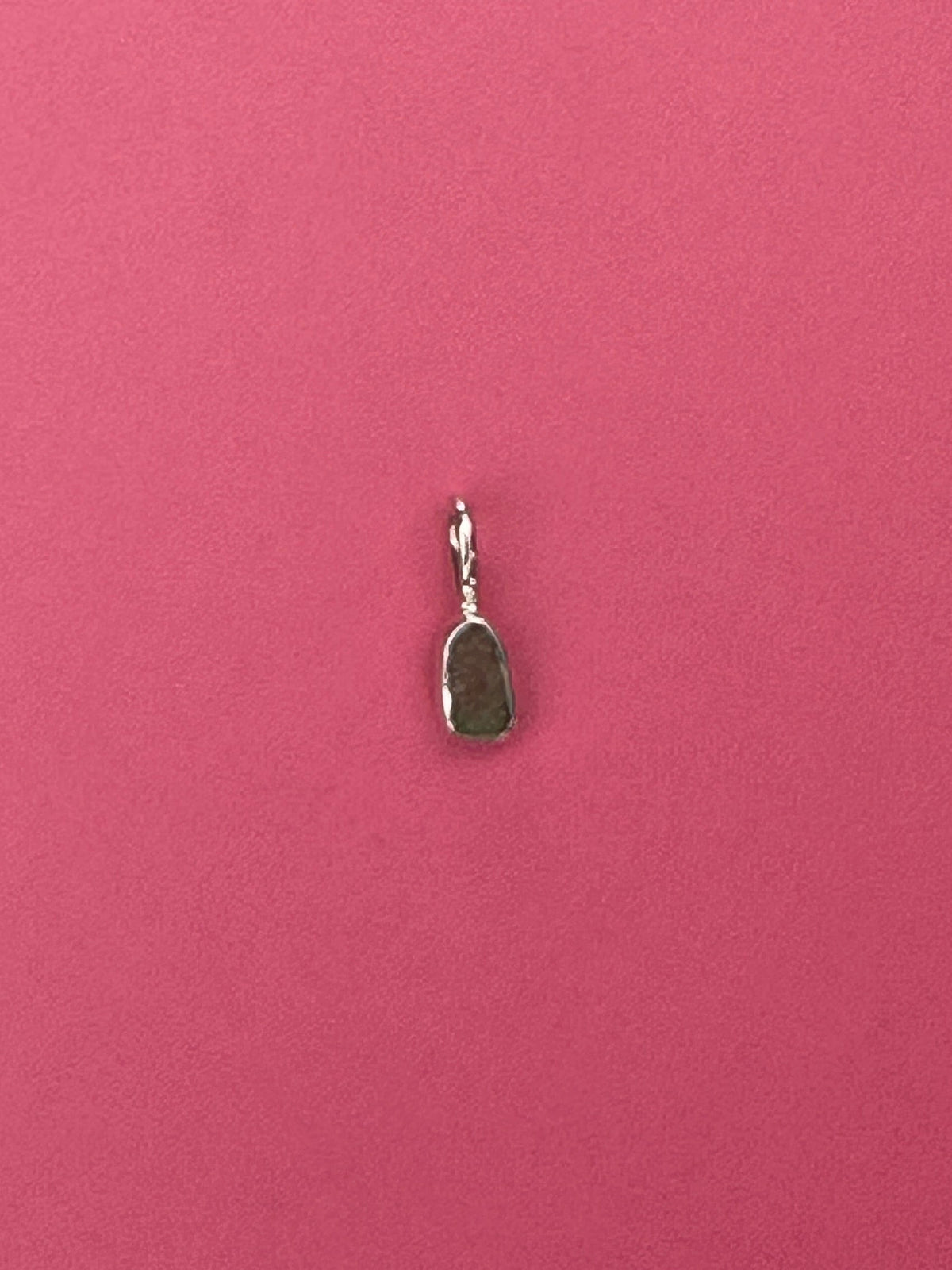 Moldavite - Mini necklace pendant (sterling silver)
