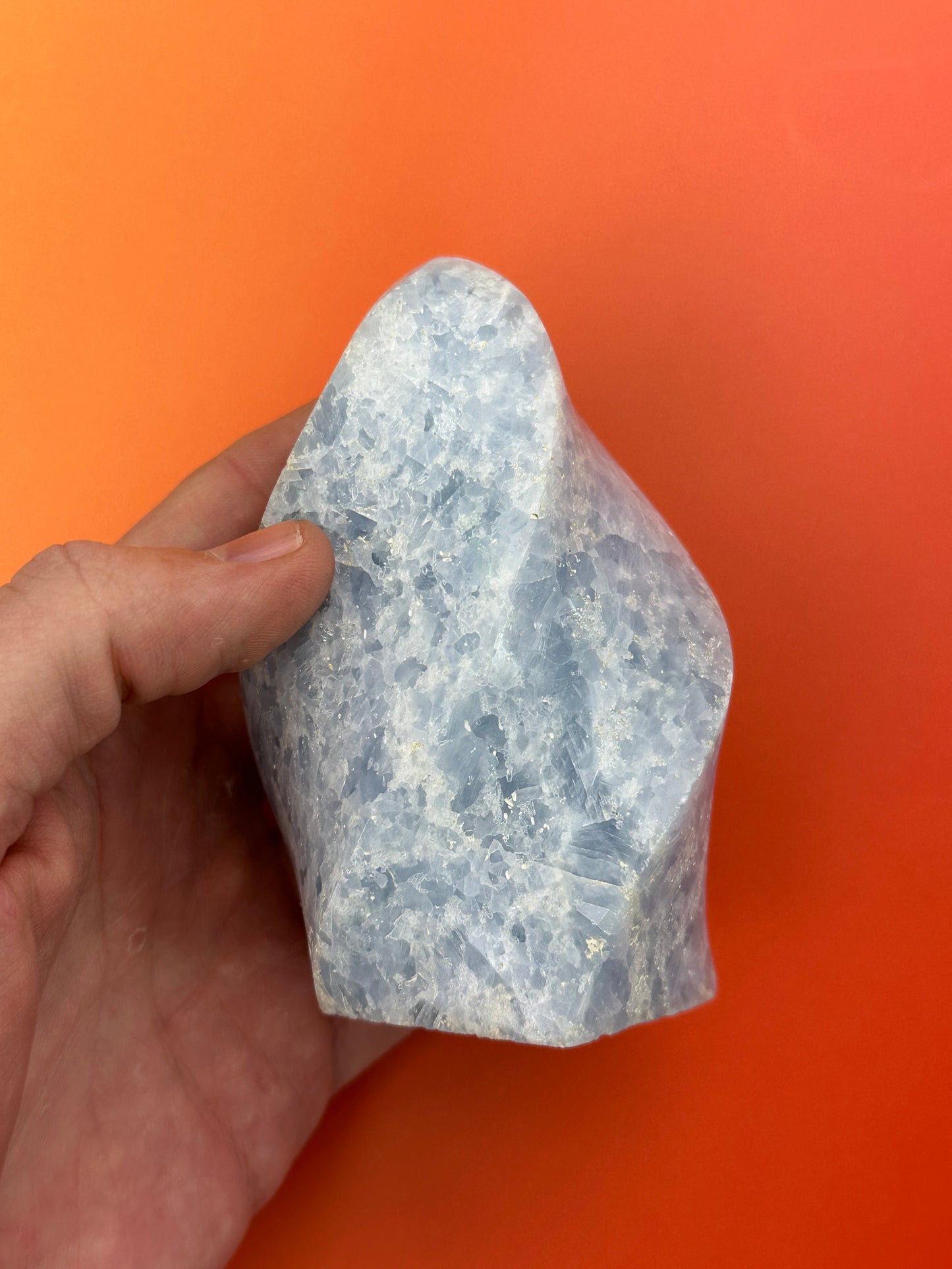 Blue calcite - Flame