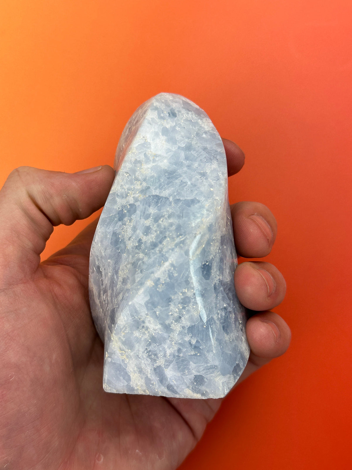 Blue calcite - Flame