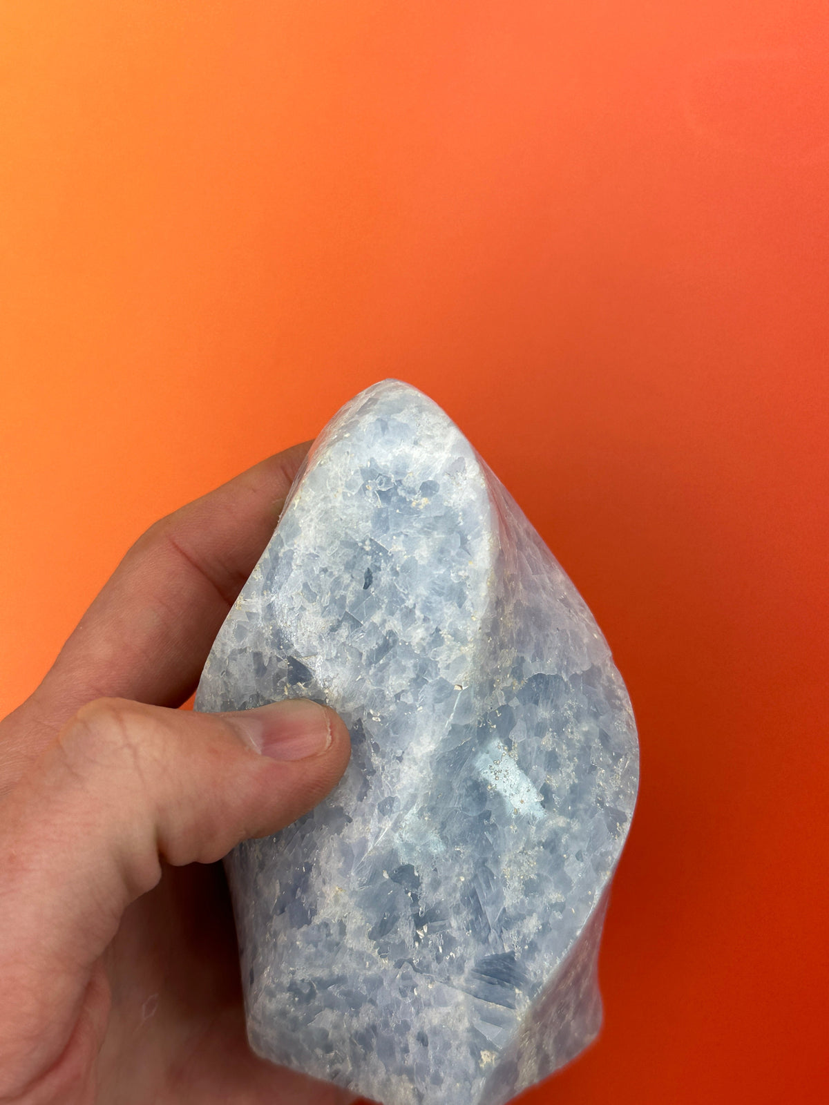 Blue calcite - Flame