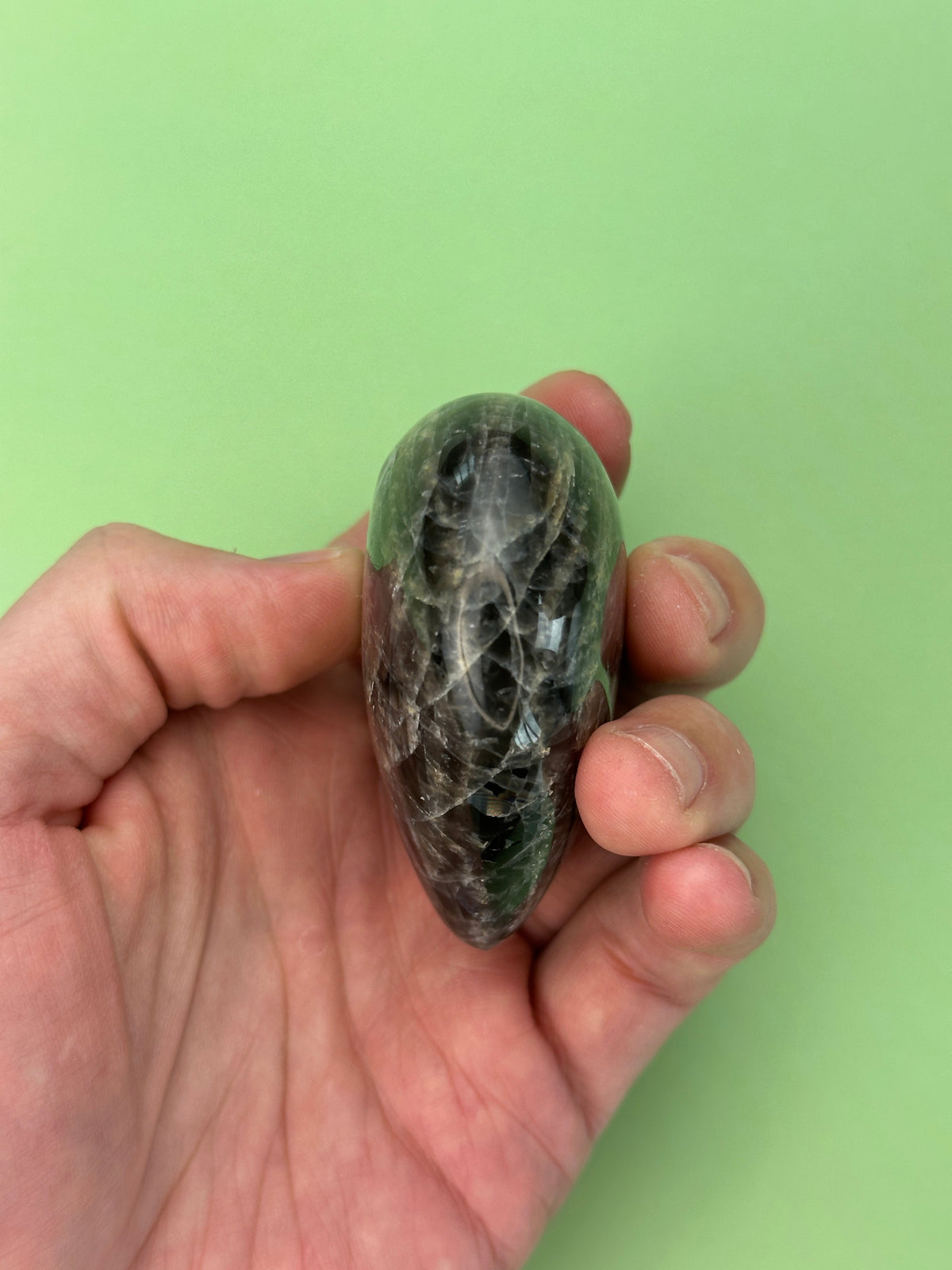 Black moonstone - XL heart