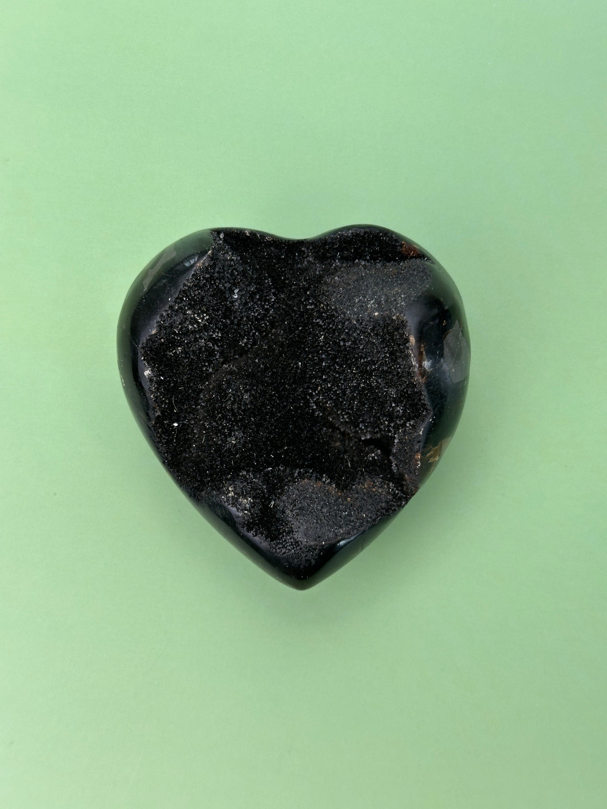 Septarian - Large druzy heart