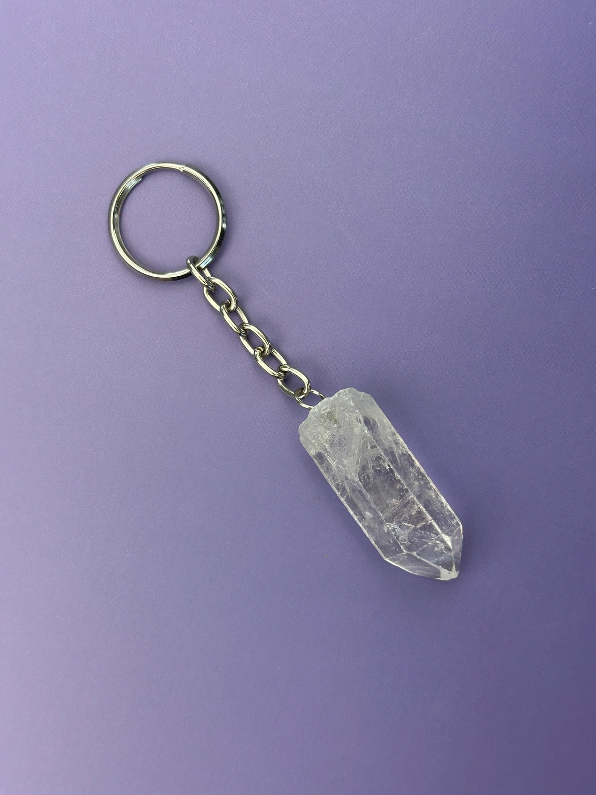 Clear quartz - Keyring