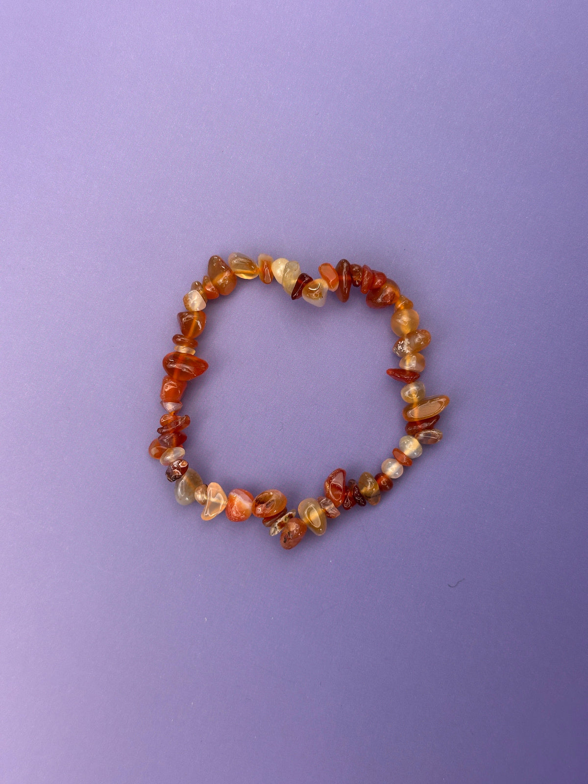 Carnelian - Crystal chip bracelet
