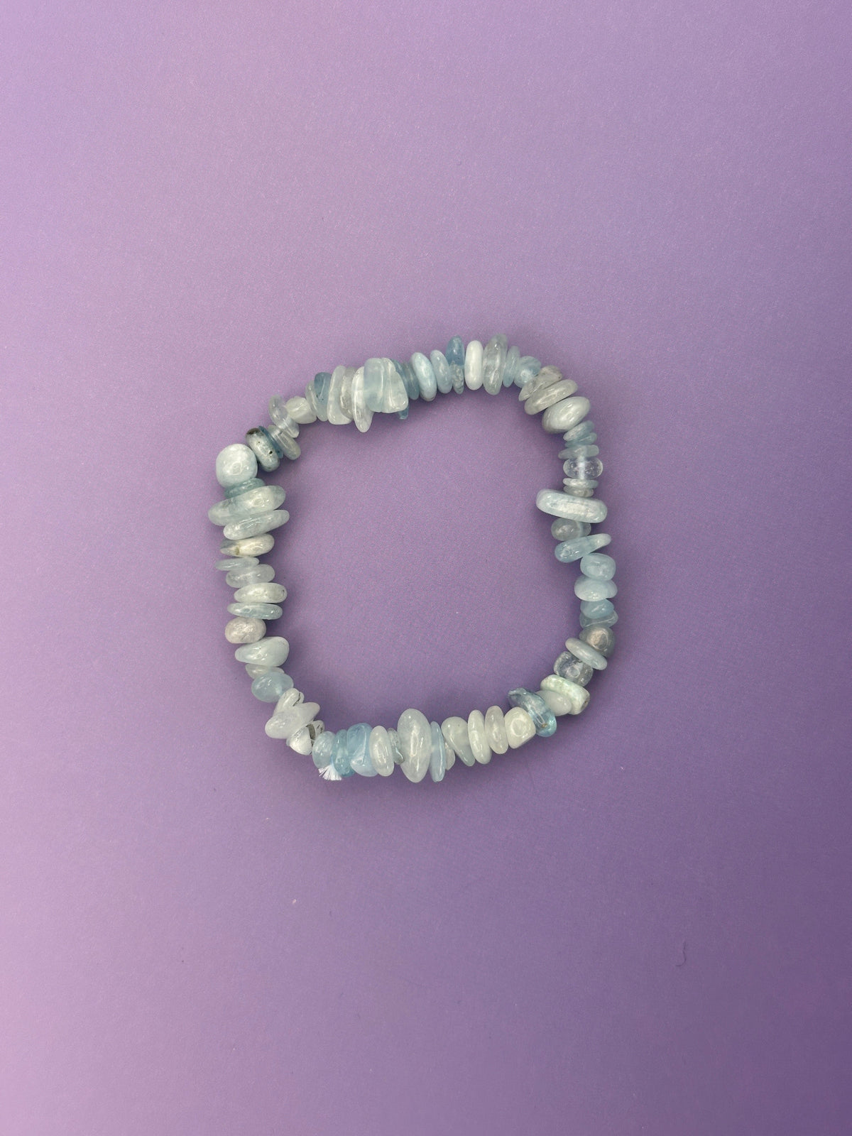 Aquamarine - Crystal chip bracelet