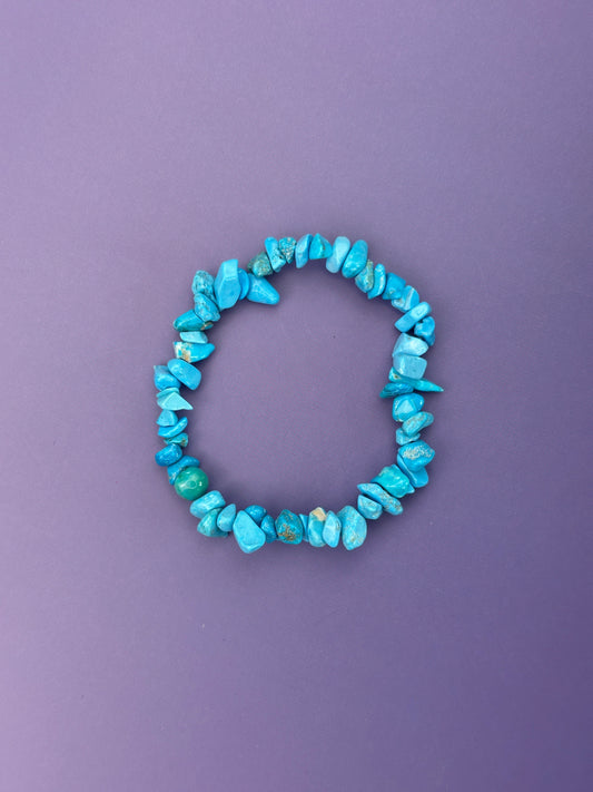 Chrysocolla howlite - Crystal chip bracelet
