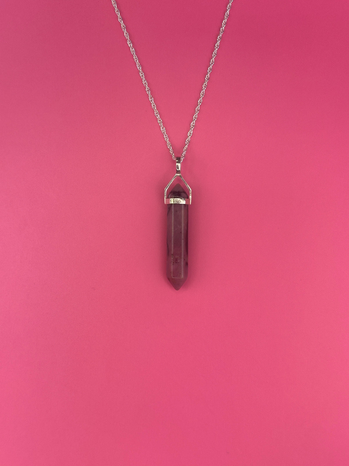 Relationships pendant - Rhodonite (sterling silver)