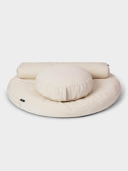 Yoga Studio EU Round Organic Zabuton Meditation Cushion Kit - Zafu & Pranayama