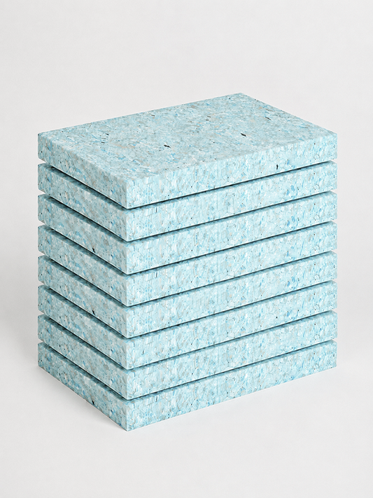 Yoga Studio 1'' Inch Chip Foam Half Yoga Block (8 Pack)