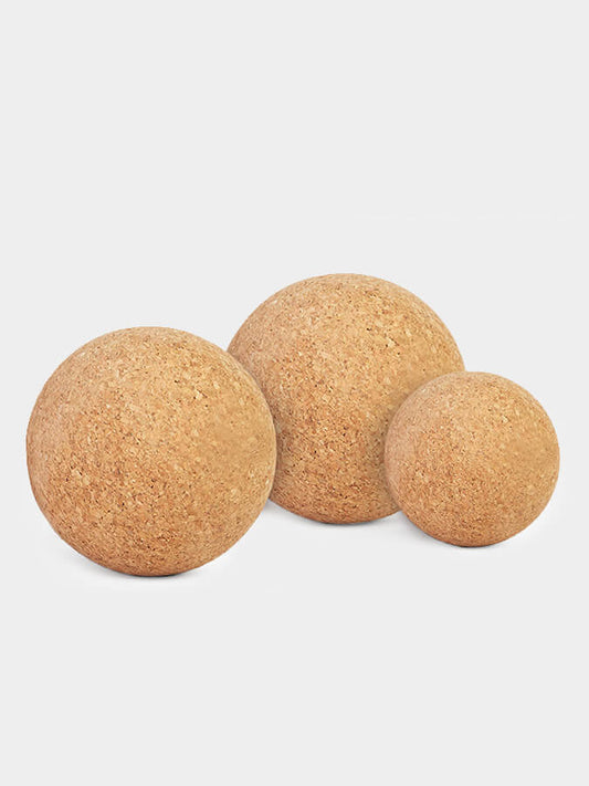 Yoga Studio Cork Unbranded Massage Ball Set of 3 - 4cm, 2 x 6cm