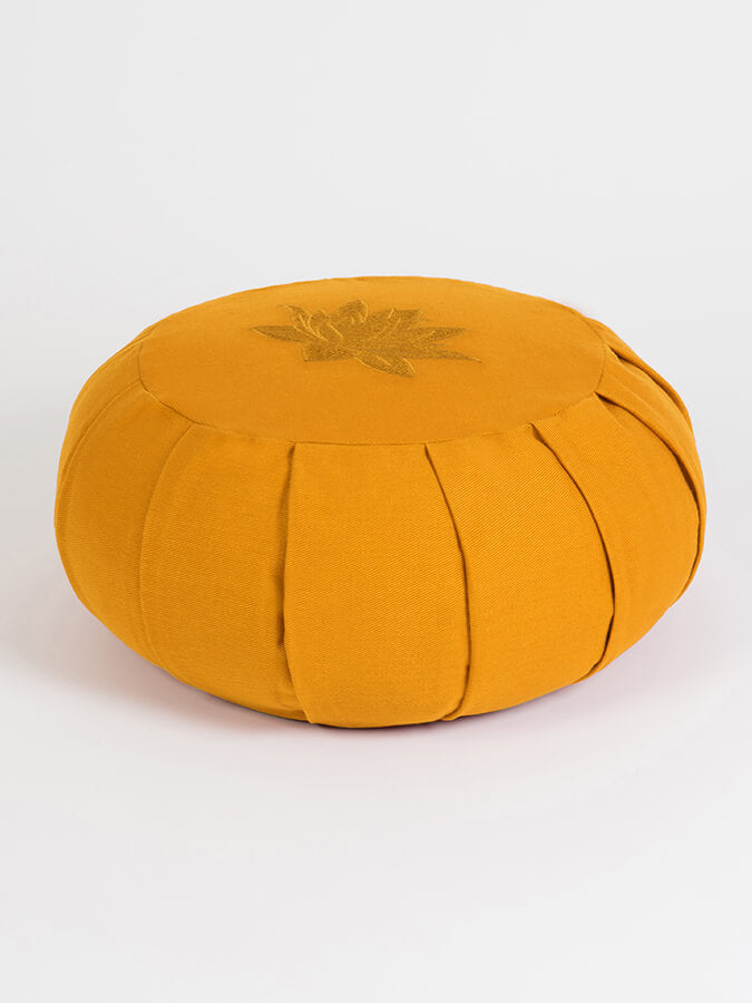 Yoga Studio GOTS Organic Cotton Round Lotus Zafu Buckwheat Cushion
